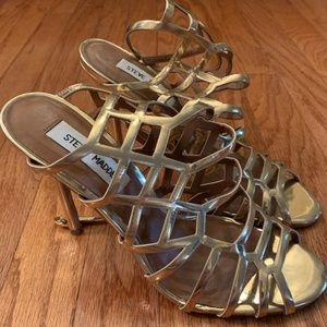 Steve Madden Gold Heel Shoe Women's 8.5